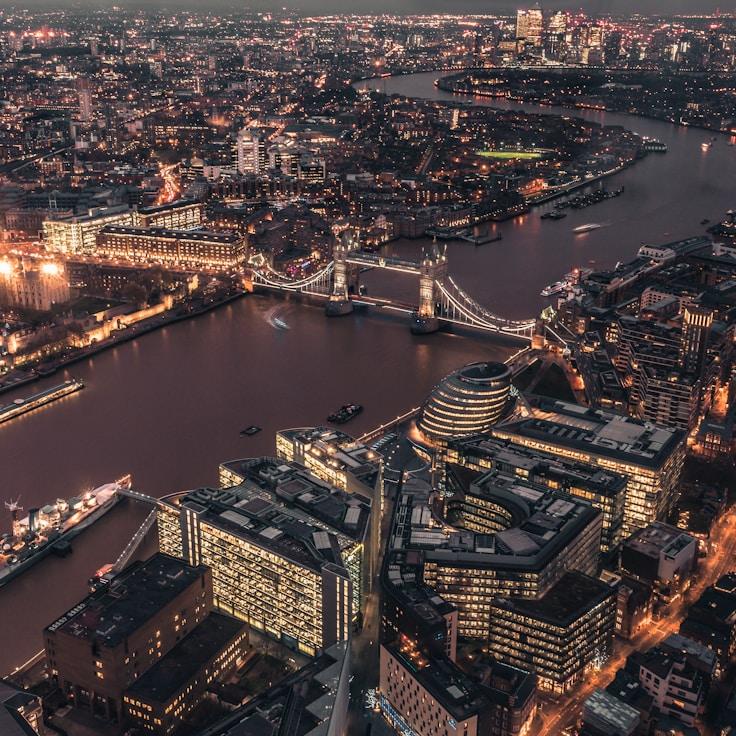 City skyline in Madrid, Spain